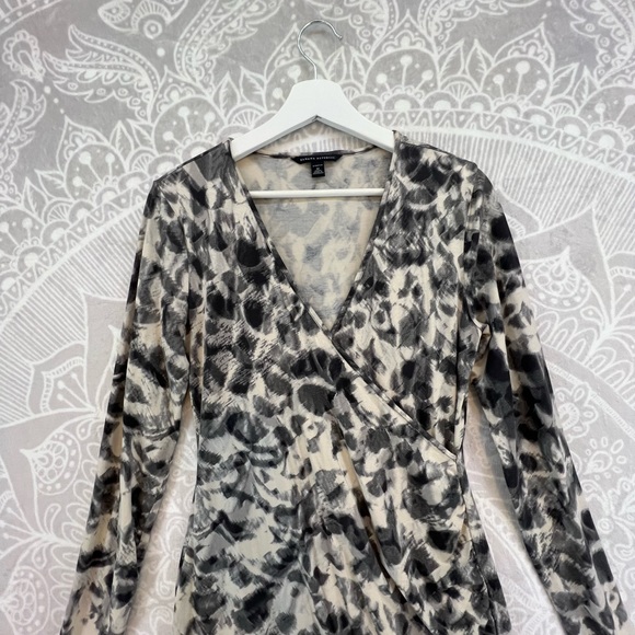 BANANA REPUBLIC LONG SLEEVE CREAM GRAY DRESS M MEDIUM - Picture 10 of 15